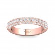 FlyerFit® 14K Pink Gold Micropave Wedding Band