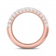 FlyerFit® 14K Pink Gold Micropave Wedding Band