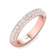 FlyerFit® 14K Pink Gold Micropave Wedding Band