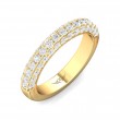 FlyerFit® 14K Yellow Gold Micropave Wedding Band