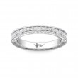 FlyerFit® 14K White Gold Vintage Wedding Band