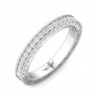 FlyerFit® 14K White Gold Vintage Wedding Band