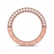 FlyerFit® 18K Pink Gold Vintage Wedding Band