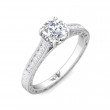 FlyerFit® 18K White Gold Vintage Engagement Ring