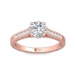 FlyerFit® 14K Pink Gold Vintage Engagement Ring