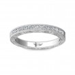 FlyerFit® 18K White Gold Vintage Wedding Band