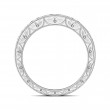 FlyerFit® 18K White Gold Vintage Wedding Band