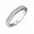 FlyerFit® 18K White Gold Vintage Wedding Band