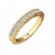 FlyerFit® 18K Yellow Gold Vintage Wedding Band