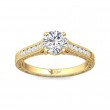 FlyerFit® 14K Yellow Gold Vintage Engagement Ring