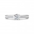 FlyerFit® 18K White Gold Channel and Shared Prong Engagement Ring