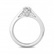 FlyerFit® 18K White Gold Channel and Shared Prong Engagement Ring