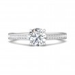 FlyerFit® 14K White Gold Channel and Shared Prong Engagement Ring