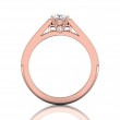 FlyerFit® 18K Pink Gold Channel and Shared Prong Engagement Ring