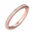 FlyerFit® 14K Pink Gold Channel  Wedding Band