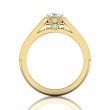 FlyerFit® 14K Yellow Gold Channel and Shared Prong Engagement Ring