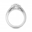 FlyerFit® 14K White Gold Split Shank Engagement Ring