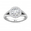 FlyerFit® 18K White Gold Vintage Engagement Ring