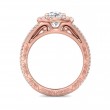 FlyerFit® 18K Pink Gold Vintage Engagement Ring