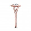 FlyerFit® 18K Pink Gold Vintage Engagement Ring