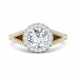 FlyerFit® 18K Yellow Gold Shank And White Gold Top Vintage Engagement Ring