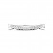 FlyerFit® Platinum Micropave Cutdown Wedding Band