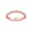 FlyerFit® 18K Pink Gold Micropave Cutdown Wedding Band