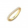 FlyerFit® 18K Yellow Gold Vintage Wedding Band