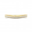 FlyerFit® 18K Yellow Gold Micropave Cutdown Wedding Band