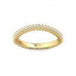 FlyerFit® 18K Yellow Gold Micropave Cutdown Wedding Band