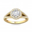 FlyerFit® 14K Yellow Gold Split Shank Engagement Ring