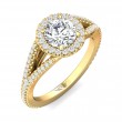 FlyerFit® 14K Yellow Gold Split Shank Engagement Ring