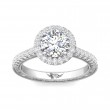 FlyerFit® 18K White Gold Vintage Engagement Ring