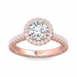 FlyerFit® 18K Pink Gold Vintage Engagement Ring