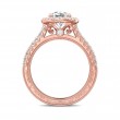 FlyerFit® 18K Pink Gold Vintage Engagement Ring