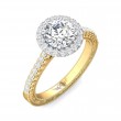 FlyerFit® 14K Yellow and 14K White Gold Vintage Engagement Ring