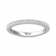 FlyerFit® Platinum Micropave Cutdown Wedding Band