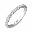 FlyerFit® Platinum Micropave Cutdown Wedding Band