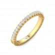 FlyerFit® 18K Yellow Gold Vintage Wedding Band