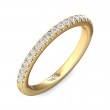 FlyerFit® 18K Yellow Gold Micropave Cutdown Wedding Band