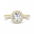 FlyerFit® 18K Yellow Gold Vintage Engagement Ring