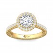 FlyerFit® 18K Yellow Gold Vintage Engagement Ring