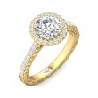 FlyerFit® 18K Yellow Gold Vintage Engagement Ring