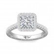 FlyerFit® Platinum Vintage Engagement Ring