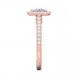 FlyerFit® 14K Pink Gold Micropave Halo Engagement Ring