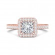 FlyerFit® 18K Pink Gold Vintage Engagement Ring