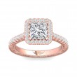 FlyerFit® 18K Pink Gold Vintage Engagement Ring