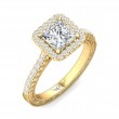 FlyerFit® 14K Yellow Gold Vintage Engagement Ring