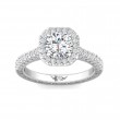 FlyerFit® 18K White Gold Vintage Engagement Ring