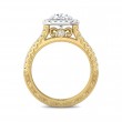 FlyerFit® 18K Yellow Gold Shank And White Gold Top Vintage Engagement Ring